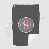 Serviette du golf des femmes roses grises de (En situation)