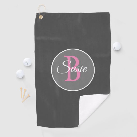 Serviette du golf des femmes roses grises de (En situation)