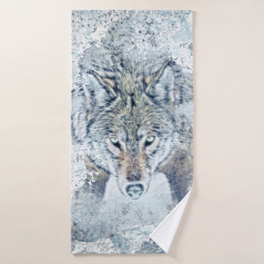 Serviette du loup de neige (Serviette de bain)