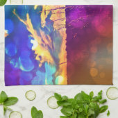 Serviette du paysage rural arc-en-ciel (Plié)