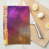 Serviette du paysage rural arc-en-ciel (Quart Plié)