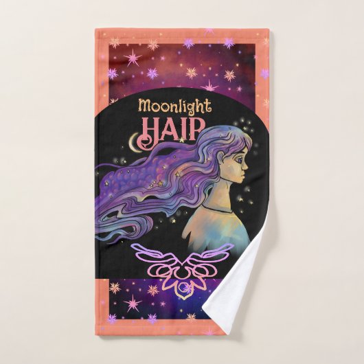 Serviette du salon de coiffure clair de lune (Serviette à main)