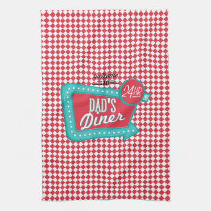 Serviette du wagon-restaurant du papa - rétro fê