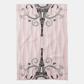 Serviette Eiffel rose Flourish Serviette de cuisin (Vertical)