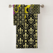 Serviette Élégante Colorée Fleur de Lis (En situation)