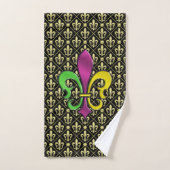Serviette Élégante Colorée Fleur de Lis (Serviette à main)