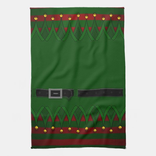 Serviette Elf de Noël sur mesure Serviettes de thé (Vertical)