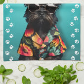 Serviette Empreinte de patte pour chien Grooming (Plié)