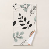 Serviette en Art de Feuille à Trait Fin – Confort (Serviette à main)
