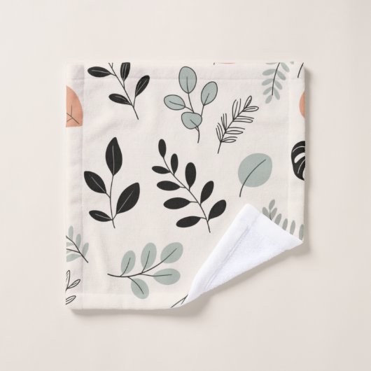 Serviette en Art de Feuille à Trait Fin – Confort (Gant de toilette)