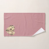 Serviette en bronze rose de Valentine (Serviette à main)