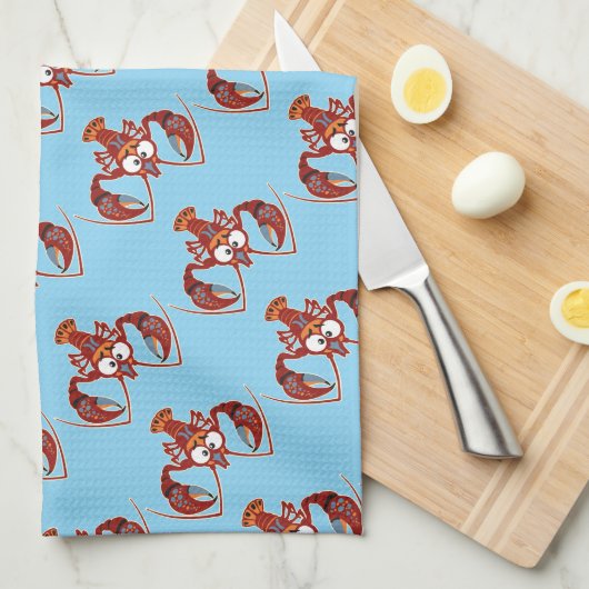 serviette en caricature écrevisse (Quart Plié)