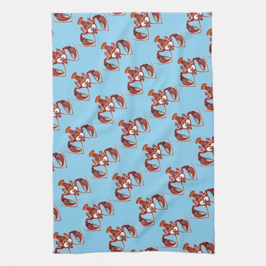 serviette en caricature écrevisse (Vertical)