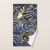 Serviette en carpes japonaises (Serviette à main)