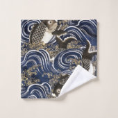 Serviette en carpes japonaises (Gant de toilette)