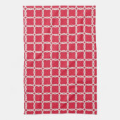 Serviette en corde marine rouge (Vertical)
