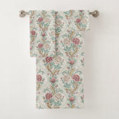 Serviette en damas floral doux vintage déclaration (En situation)