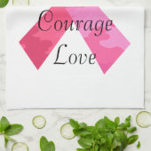 Serviette en fibre de ruban en camouflage rose (Plié)