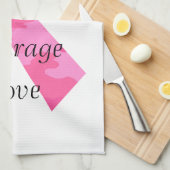 Serviette en fibre de ruban en camouflage rose (Quart Plié)