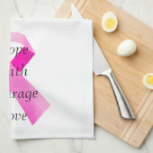 Serviette en fibre de ruban rose (Quart Plié)