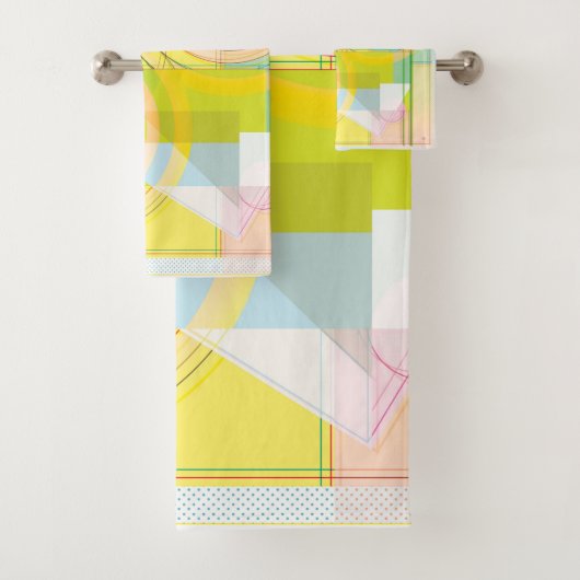 Serviette en forme de ligne géométrique (En situation)