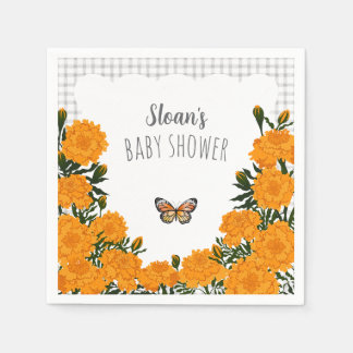 Serviette En Papier 020 Brume Gingembre Souci Gingham Baby Shower
