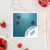 Serviette En Papier 06of12 Blue Bowling Ball serviettes à thème (En situation)