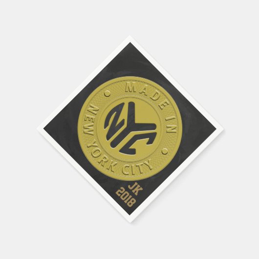Serviette En Papier 06of12 New York Jeton serviettes à thème (Coin)