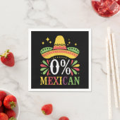 Serviette En Papier 0% Mexicain Zéro Pour Cent Drôle Cinco De Mayo (En situation)