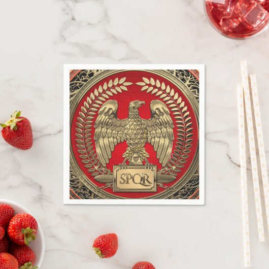 Serviette En Papier [100] Aigle impérial romain d'or (En situation)