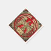 Serviette En Papier [100] Aigle impérial romain d'or (Coin)