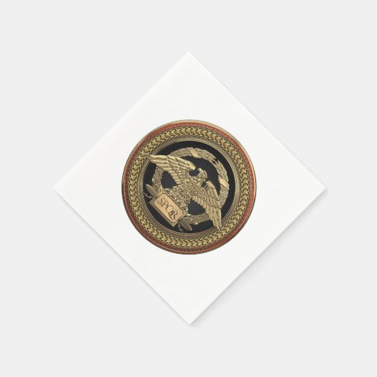 Serviette En Papier [100] Aigle impérial romain d'or sur médaillon d'o (Coin)