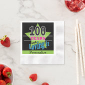Serviette En Papier 100 ans et aimer | Anniversaire 100 ans (En situation)