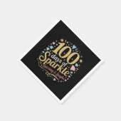 Serviette En Papier 100 Jours d'apprentissage et de rire (Coin)