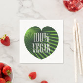 Serviette En Papier 100% Vegan - Motivant Slogan Coeur Vert (En situation)