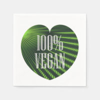 100% Vegan - Motivant Slogan Coeur Vert