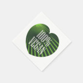 Serviette En Papier 100% Vegan - Motivant Slogan Coeur Vert (Coin)