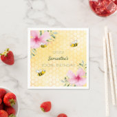 Serviette En Papier 100e Anniversaire bourdon abeilles nid d'abeille n (En situation)