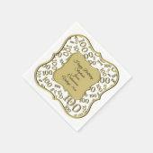 Serviette En Papier 100e anniversaire Centenarian Motif numéro or (Coin)