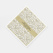 Serviette En Papier 100e anniversaire Cool Numéro Motif Or/Blanc (Coin)