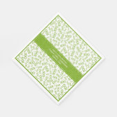 Serviette En Papier 100e anniversaire Cool Numéro Motif Vert/Blanc (Coin)