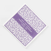 Serviette En Papier 100e anniversaire Cool numéro Motif violet/blanc (Coin)
