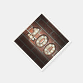 Serviette En Papier 100e anniversaire marque marquee sur mur en brique (Coin)