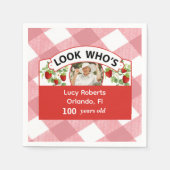 Serviette En Papier 100e anniversaire Napkin - personnalisable (Devant)