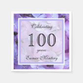 Serviette En Papier 100e Anniversaire Papier de fête serviettes (Devant)