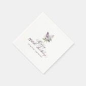 Serviette En Papier 100e anniversaire Purple Lilac Fleur de printemps (Coin)
