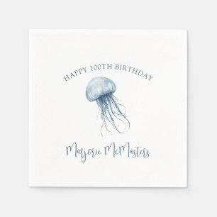 Serviette En Papier 100e anniversaire simple méduse côtière personnali