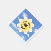 Serviette En Papier 100e anniversaire soleil et nuages d'été (Coin)