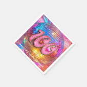 Serviette En Papier 100e fête d'anniversaire Gold rose Parties scintil (Coin)