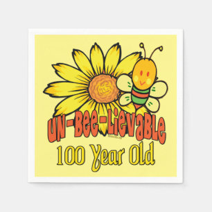Serviette En Papier 100th anniversaire - incroyable à 100 années